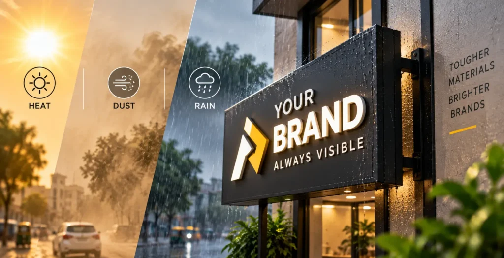 Signage Materials for Indian Weather